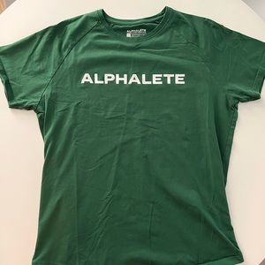 Men’s Alphalete Short Sleeve T Shirt, XL, Performance Fit T Shirt, Green